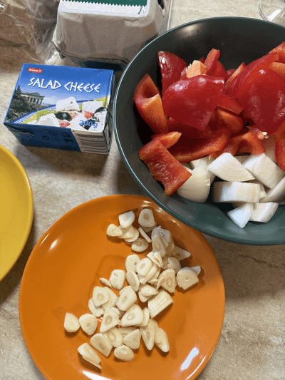 Supjaustyti ingredientus
